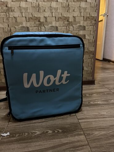 Kuryer çantaları: Wolt Partner termo çatdırılma çantası - Rəng: açıq mavi, “Wolt
