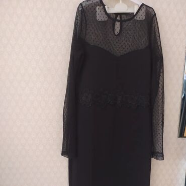 черная юбка карандаш: Вечернее платье, Коктейльное, Средняя модель, Вискоза, С рукавами, S (EU 36), M (EU 38)
