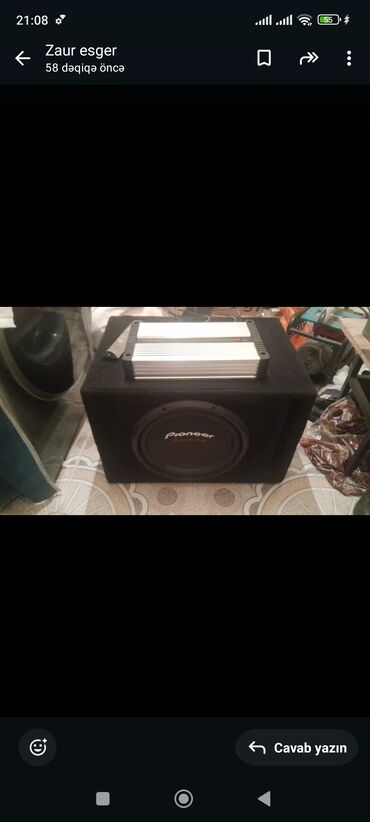 Boşqablar: Avtomobil üçün səs sistemi komplekti - Subwoofer: Pioneer markalı