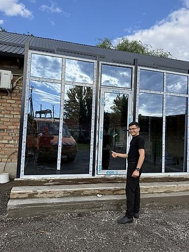 Ремонт и строительство: Готовое алюминиевое окно, Тип окна: Панорамные, Декоративные особенности: Фрамуга, Новый, Бесплатная установка, Без рассрочки — 7