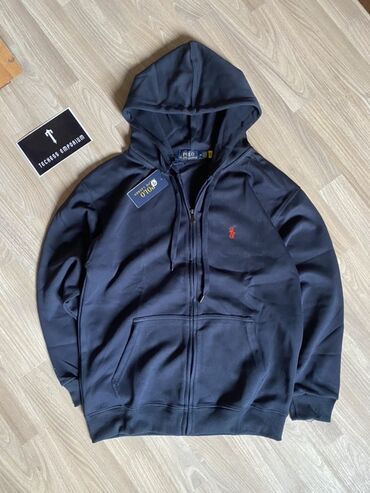 зип худи оверсайз мужские: Толстовка на молнии с капюшоном Polo Ralph Lauren - Модель: худи на