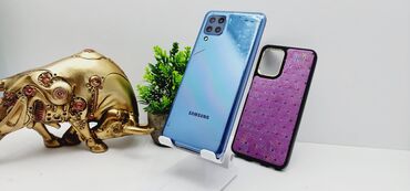 samsung g1: Samsung Galaxy M32, Б/у, 128 ГБ, цвет - Синий, 2 SIM