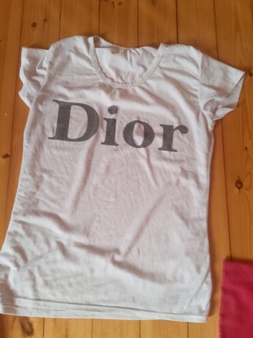 megamor etir qiymeti: Futbolka Dior, One size, rəng - Ağ