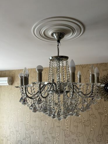 Buynuzlar: Çılçıraq, 10 və daha çox lampa, Xrustal