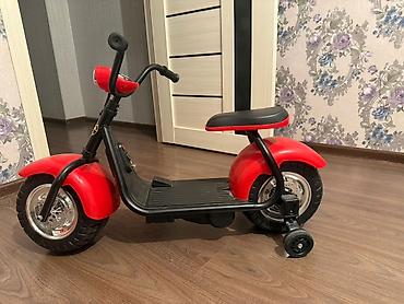 мотоцикл для детей: Uşaq üçün elektrikli mini motosiklet/skutər - Rəng: qırmızı-qara - — 2