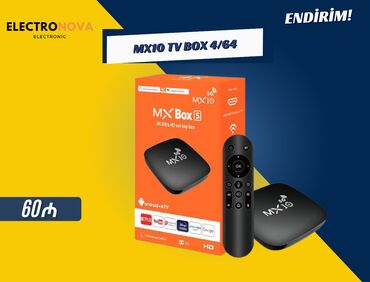 Mətbəx texnikası: 📺 MX10 TV Box 4/64 Əyləncəni böyük ekrana daşıyın! Android əsaslı