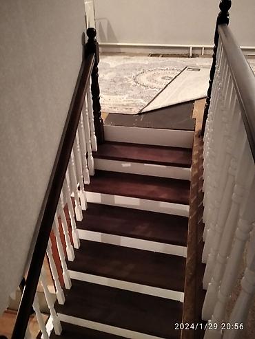 Обшивка лестниц: Лестница жазайбыз заказ менен замер установка байланыш телефон — 4