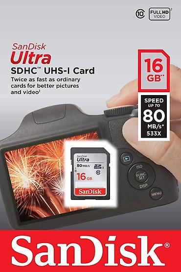 SanDisk Ultra 16GB SDHC – Yaddaş Kartı Brend: SanDisk Model: Ultra
