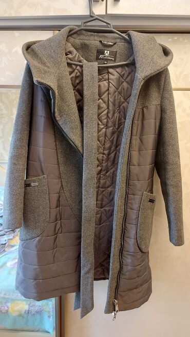 şuba palto: Palto 2XL (EU 44), rəng - Boz