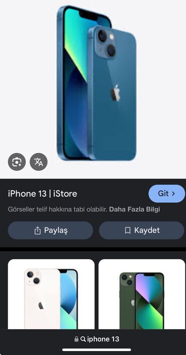 Apple iPhone: IPhone 13, 128 GB, Blue Titanium, Barmaq izi, Face ID, Sənədlərlə