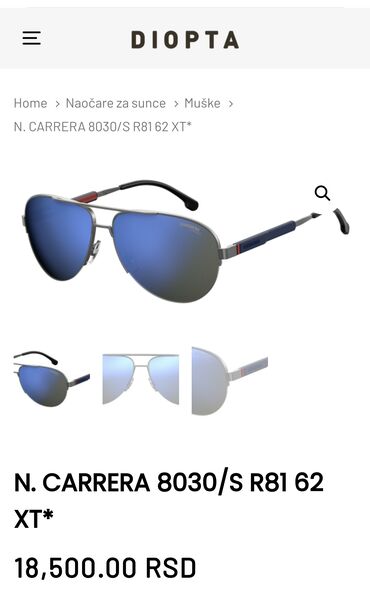 dukserica muska nova: New Carrera never used
N. CARRERA 8030/s R81 62