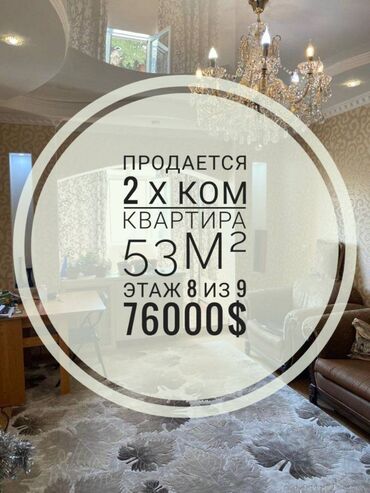 недвижимость в рассрочку: 2 комнаты, 53 м², 106 серия, 8 этаж, Евроремонт