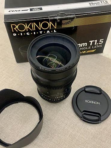 lens nikon: Rokinon (Samyang) 35mm T1.5 Cine lens Nikon üçündür. Yeni kimidir. Əla — 3