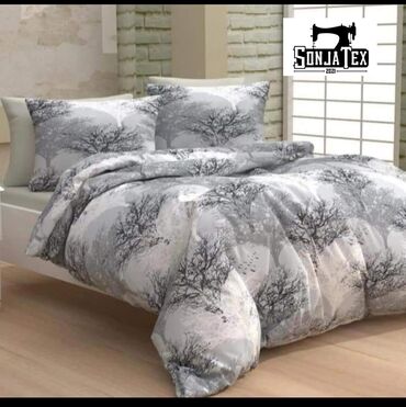 Home & Garden: POSTELJINA Bračna posteljina štanpani pamuk (šifon) 2 jastučnice