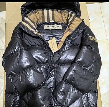 одежди: Пуховик Burberry с капюшоном, черный - Материал верха: глянцевая — 3