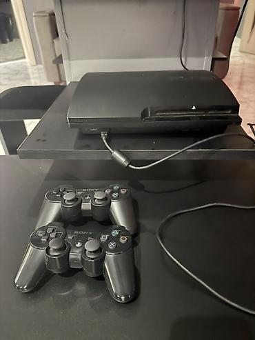 playstation 3 almaq: Sony PlayStation 3 (PS3) Slim oyun konsolu Xüsusiyyətlər: Komplekt — 2