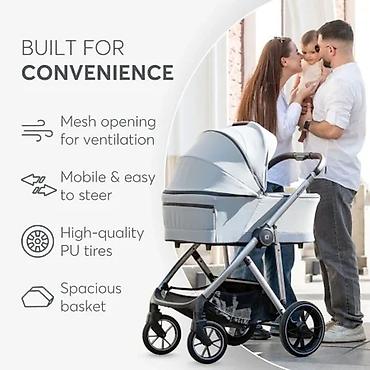step deka cena: Kikkaboo kolica Chiara 3in1 set sa i-Size autosedištem i tvrdim — 4
