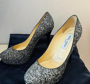 tufliler 2021: Jimmy Choo qadın tuflisi – parıltılı platformalı stilettolar - Ölçü  — 2