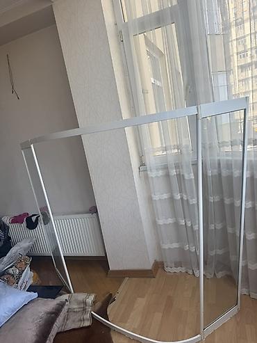islenmis dus kabinalar: Kvadrat duş kabinəsi üçün şüşə və alüminium profilli karkas dəsti — 3