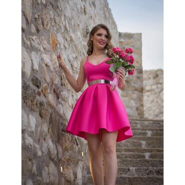 haljine na resice: S (EU 36), bоја - Roze, Večernji, maturski, Na bretele