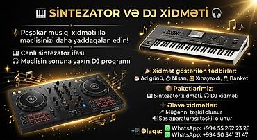 eğlence iş ilanları: 🎹 SİNTEZATOR VƏ DJ XİDMƏTİ 🎧 Toy, nişan, xınayaxdı, ad günü və digər — 1