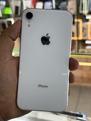 iphone x запчасти: IPhone Xr, Б/у, 128 ГБ, Белый, Защитное стекло, Чехол, 100 %