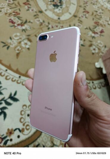 telefon j1: IPhone 7 Plus, Rose Gold, Qırıq