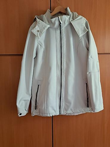 tech fleece s: Ženska softshell jakna, bele boje - Materijal: glatka softshell — 1