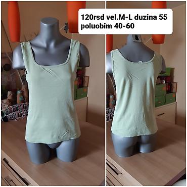 Majice na bretele: Ženske majice na bretele – više modela 1) Svetlozelena potkošulja bez — 1