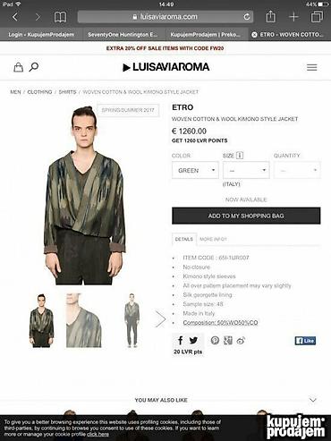 Majice: Original ETRO Milano majica L / XL NOVA 100% cotton Made in Italy — 9