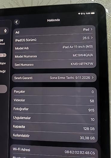 telefon iphone xs: Yeni Apple iPad Air 11 (2025), 11", 128 GB, Ödənişli çatdırılma, Ünvandan götürmə — 4