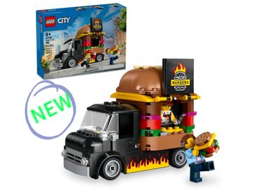 развивающие игрушки для детей 5 лет: Lego City 🏙️ 60404, Новинка 2024 Года!Грузовик Бургер🍔