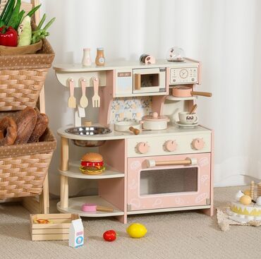 Игрушки: В наличии !!! Детская игровая кухня для девочки в нежно розовом цвете — 5