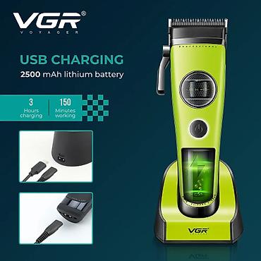 Бытовая техника: №: 13103 Məhsulun adı: Saç qırxan maşın VGR V-880C, peşəkar, simsiz — 4