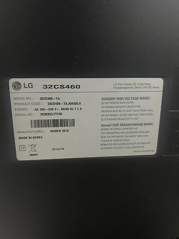 12 pro barter: LG 32CS460 televiziya - Ekran: 32 düym, Full HD (1920x1080), LED/LCD — 2
