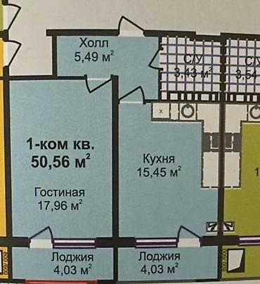 52: 1 комната, 52 м², Технопарк Элитка, 8 этаж, Евроремонт — 8