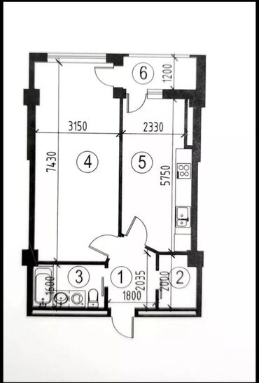 Продажа квартир: 1 комната, 51 м², 13 этаж, ПСО (под самоотделку)