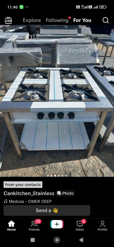 Digər restoran, kafe avadanlığı: Peşəkar mətbəx avadanlıqları - 4 gözlü elektrik plitə: Paslanmayan — 2