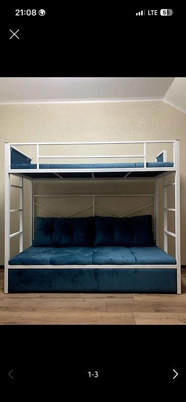 Другое торговое оборудование: Двухъярусная кровать-чердак с диваном внизу - Каркас: прочный — 3