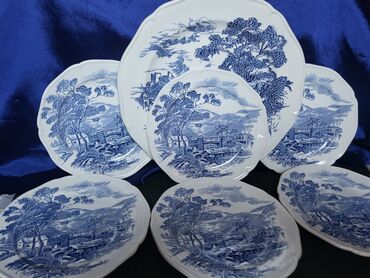 Kuhinjski setovi: Servis za torte,kolace engleski Enoch Wedgwood iz 70ih. Servis je — 5