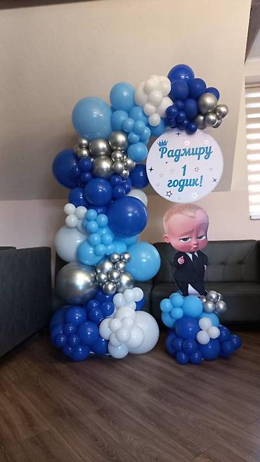 Игрушки: Цветы из шаров фотозона арка из шаров на выпускной последний звонок — 10