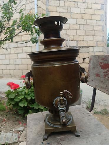 Qədim samovar, 1882 il, Latun, Vəziyyəti: Qənaətbəxş