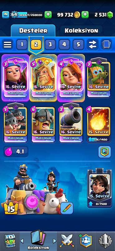 Digər əntiq əşyalar: Clash Royale hesabı: - Kral səviyyəsi: 64 - Daş: 2531 - Rozetlər — 2