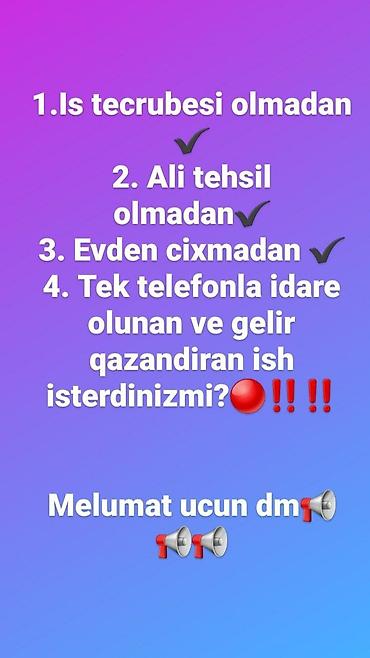 Работа: Evdən çıxmadan, sadəcə telefonla idarə olunan onlayn iş imkanı — 1