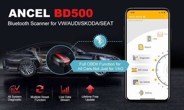 Alati za automobile: NOVO - ANCEL BD500 Bluetooth OBD2 za VW Audi Seat Skoda ANCEL BD500 — 7
