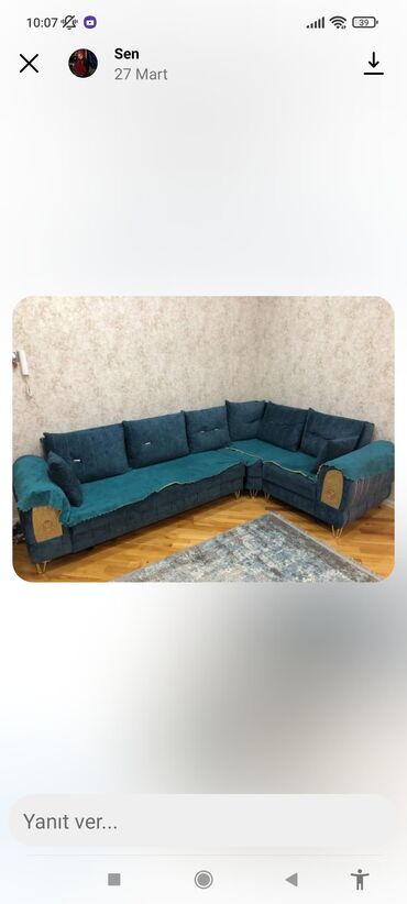 künc divan islenmis: Угловой диван, Раскладной, С подъемным механизмом