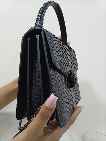 Çantalar: BVLGARI Serpenti Forever çanta - Rəng: qara - Material: ilan pulcuklu — 2