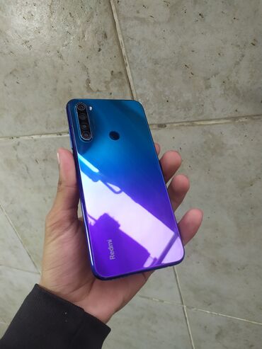 телефон fly champ: Redmi Note 8, 64 ГБ, цвет - Синий, Отпечаток пальца, Face ID