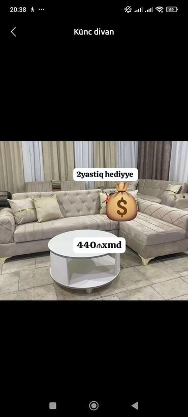 Divan və masa dəstləri: Künc divan, Yeni lalafo.az -da Divan və masa dəstləri: Künc divan, Yeni