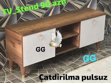 Çarpayılar: TV stend yeni qonaq otağı mebeli